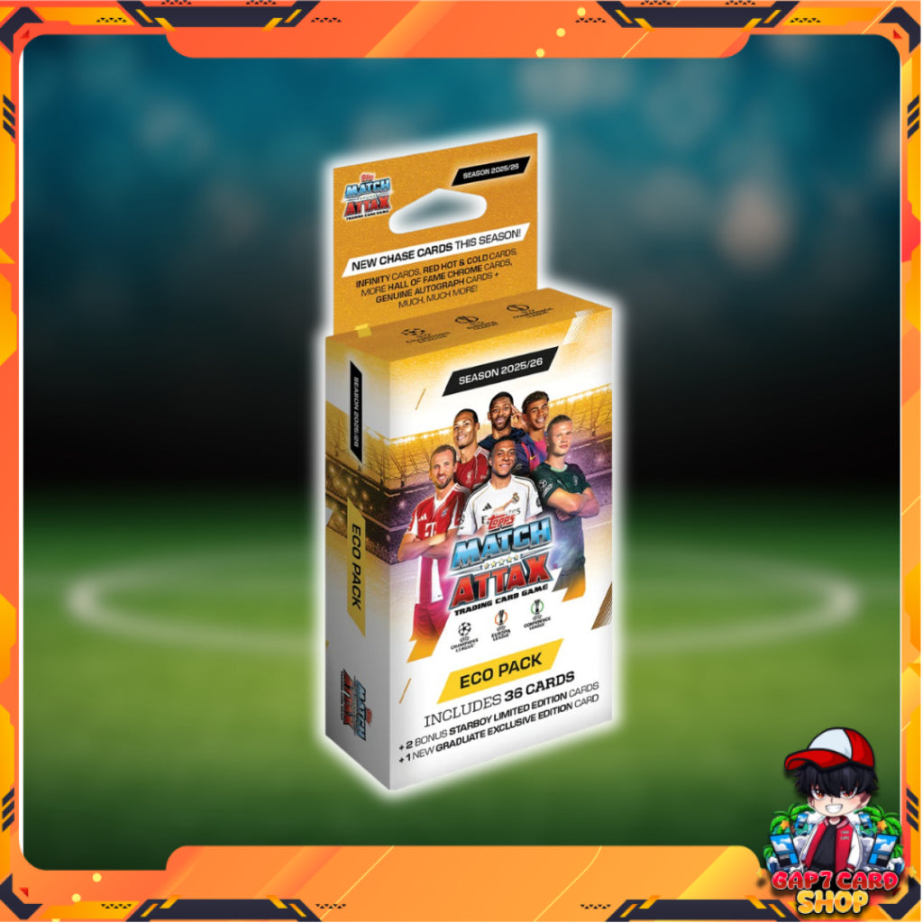 [ พร้อมส่ง!! ] กล่องการ์ดสะสมฟุตบอล Topps UCC Match Attax 2025/2026 - Eco Pack