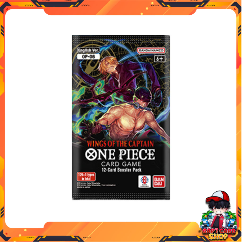 [ 1 ซอง ] ONE PIECE CARD GAME : WINGS OF THE CAPTAIN BOOSTER PACKS [OP06] Ver.English (p3)(80g)