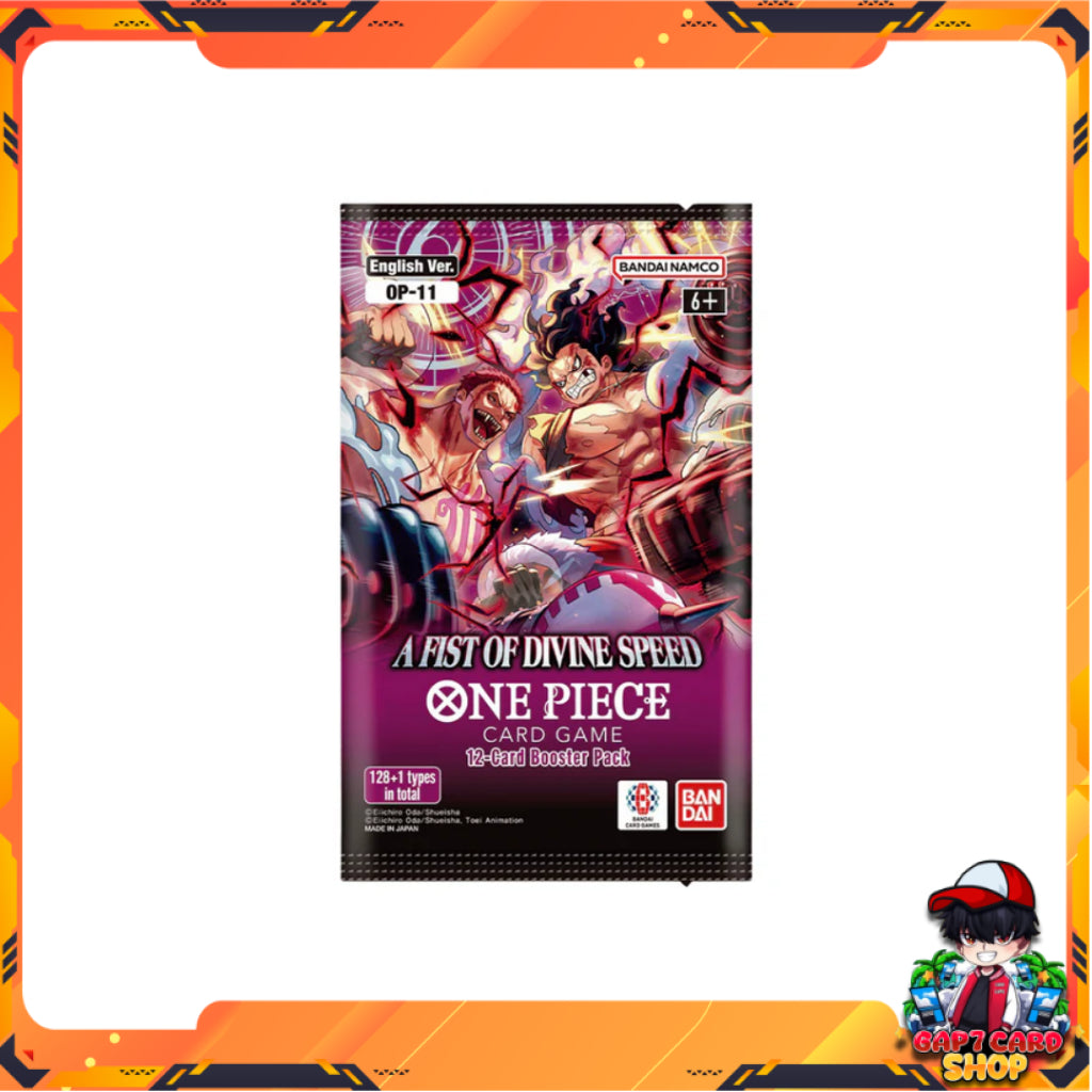 [ 1 ซอง ] การ์ดเกม ONE PIECE CARD GAME : A FIST OF DIVINE SPEED BOOSTER PACKS [OP11] Ver.English (p3)(80g)