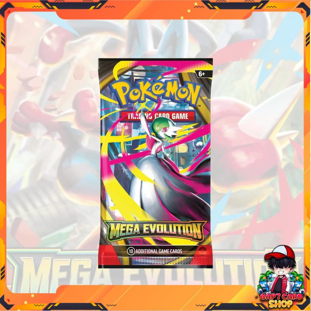 พร้อมส่ง! ซองการ์ดโปเกมอนภาษาอังกฤษ Pokemon TCG: Mega Evolution Booster Pack