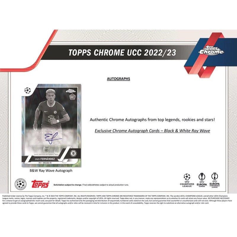 [ พร้อมส่ง! ] แยกซอง การ์ดสะสมฟุตบอล 2022-23 Topps Chrome UEFA Club Competition Lite Box