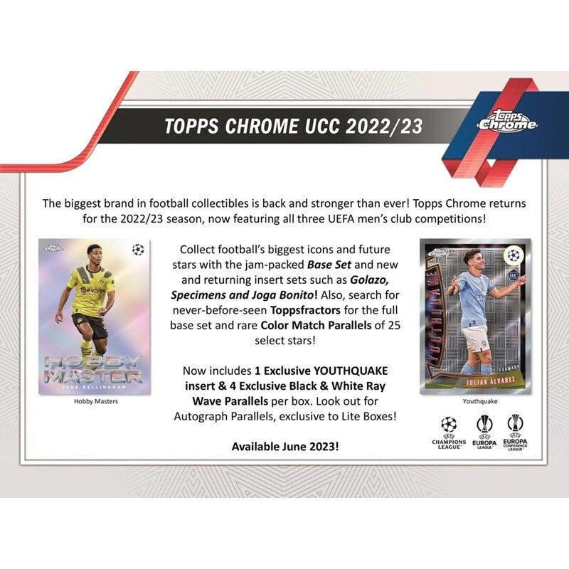 [ พร้อมส่ง! ] แยกซอง การ์ดสะสมฟุตบอล 2022-23 Topps Chrome UEFA Club Competition Lite Box